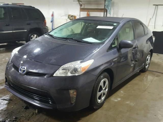 JTDKN3DU7C5428745 - 2012 TOYOTA PRIUS GRAY photo 2