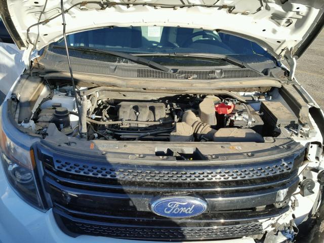 1FM5K8AR3DGA89874 - 2013 FORD EXPLORER P WHITE photo 7