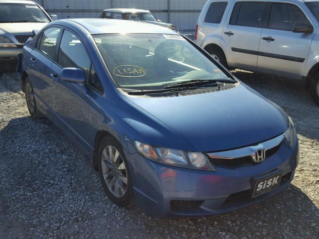 19XFA16939E014420 - 2009 HONDA CIVIC EXL BLUE photo 1