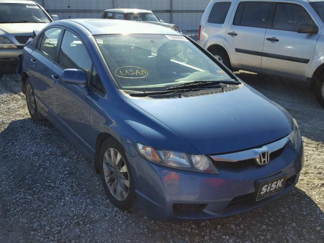 19XFA16939E014420 - 2009 HONDA CIVIC EXL BLUE photo 1