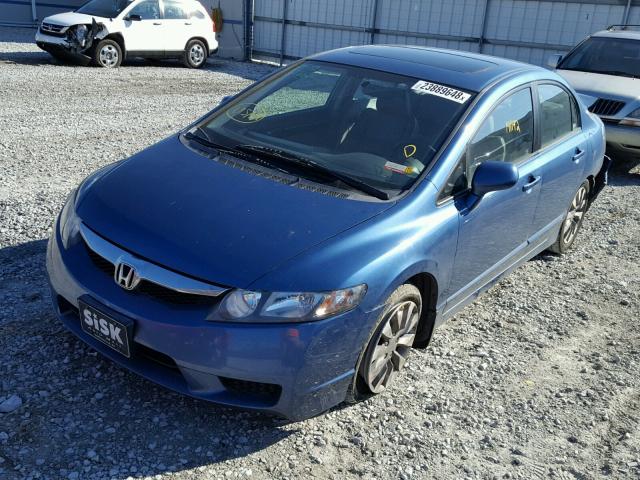 19XFA16939E014420 - 2009 HONDA CIVIC EXL BLUE photo 2