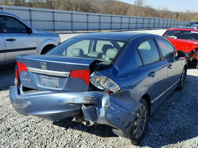 19XFA16939E014420 - 2009 HONDA CIVIC EXL BLUE photo 4