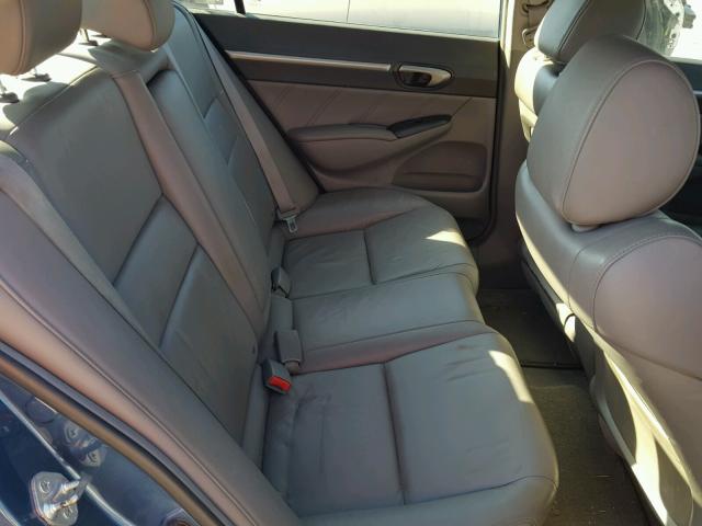 19XFA16939E014420 - 2009 HONDA CIVIC EXL BLUE photo 6