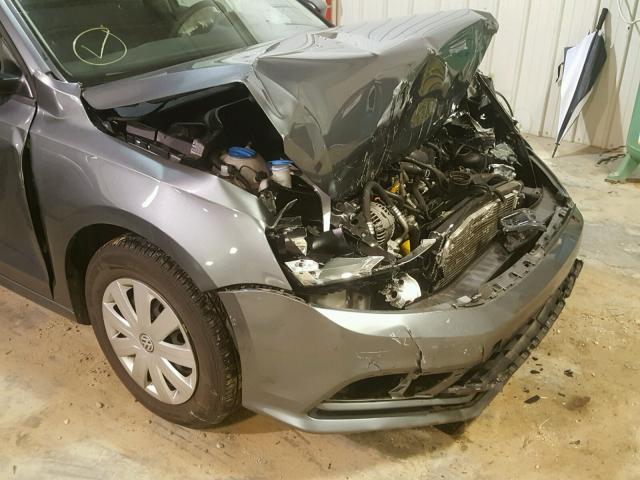 3VW2K7AJ5FM300705 - 2015 VOLKSWAGEN JETTA BASE ნაცრისფერი ფოტო 9