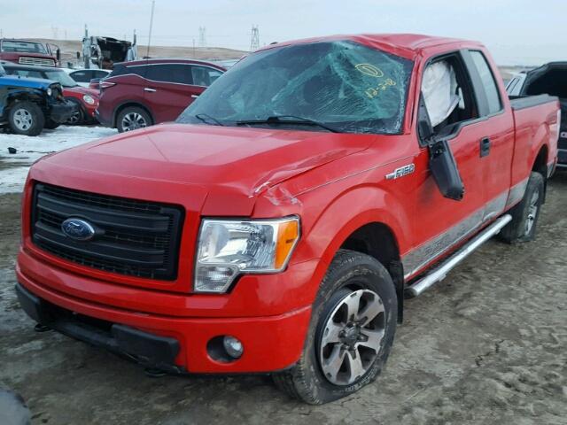 1FTFX1EF3DFC35066 - 2013 FORD F150 SUPER RED photo 2