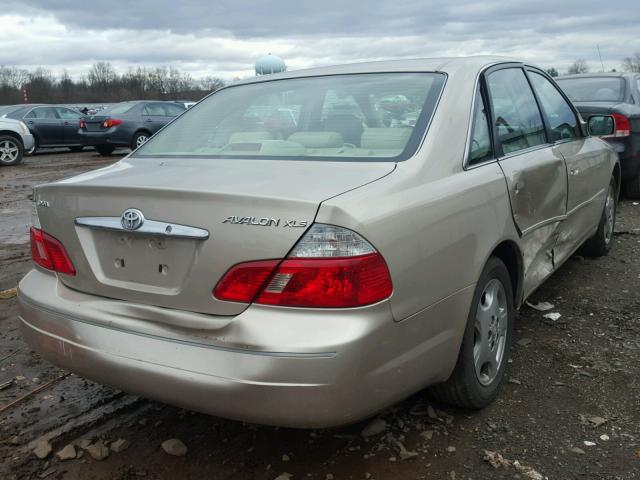 4T1BF28B83U316876 - 2003 TOYOTA AVALON XL GOLD photo 4