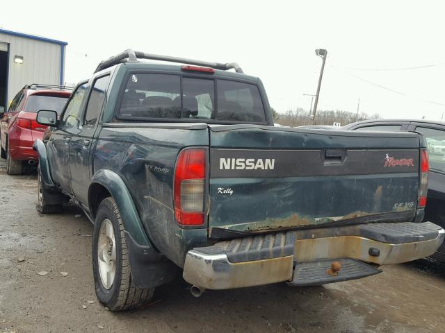 1N6ED27Y0YC363620 - 2000 NISSAN FRONTIER C GREEN photo 3