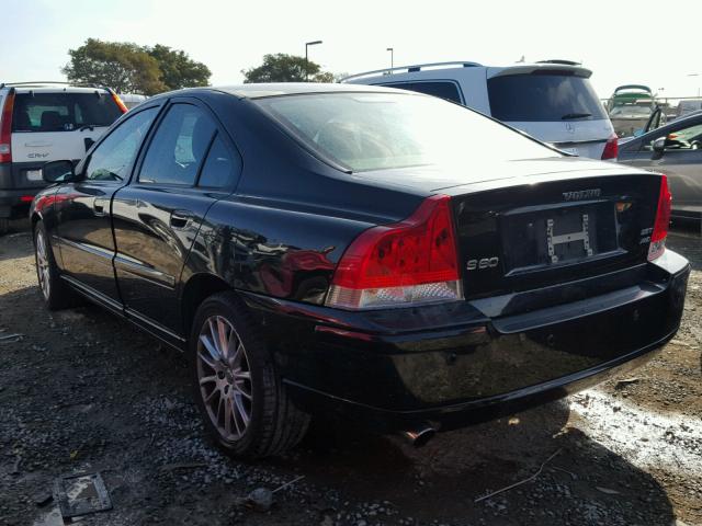 YV1RH592782699493 - 2008 VOLVO S60 2.5T BLACK photo 3