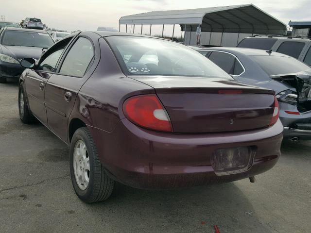 1P3ES46C9YD669140 - 2000 PLYMOUTH NEON BASE 紫色 照片 3