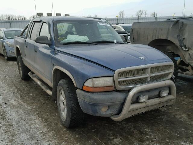 1D7HG38N84S568352 - 2004 DODGE DAKOTA QUA BLUE photo 1