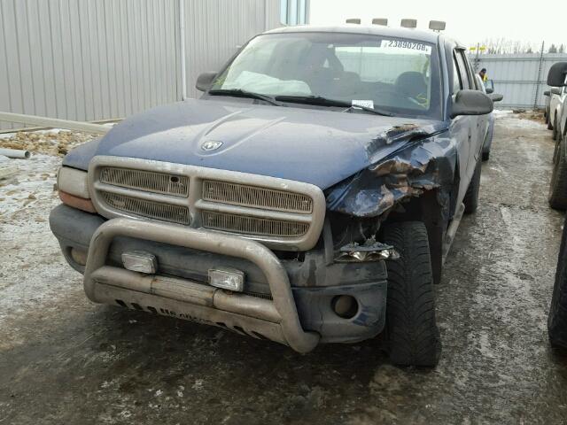 1D7HG38N84S568352 - 2004 DODGE DAKOTA QUA BLUE photo 2