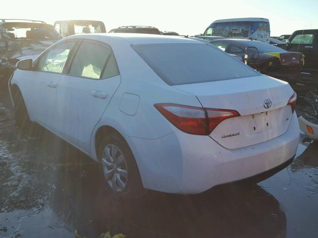 2T1BURHE8FC386344 - 2015 TOYOTA COROLLA L WHITE photo 3