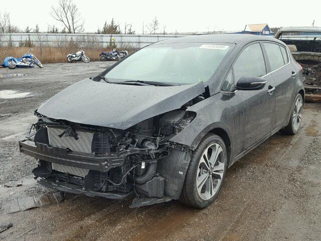 KNAFX5A82G5508231 - 2016 KIA FORTE EX BLACK photo 2