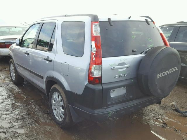 SHSRD78865U309018 - 2005 HONDA CR-V EX SILVER photo 3