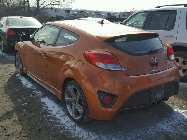 KMHTC6AE6DU137925 - 2013 HYUNDAI VELOSTER T ORANGE photo 3