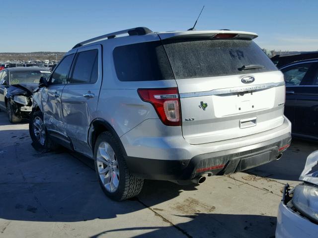 1FM5K7D86DGB06194 - 2013 FORD EXPLORER X SILVER photo 3