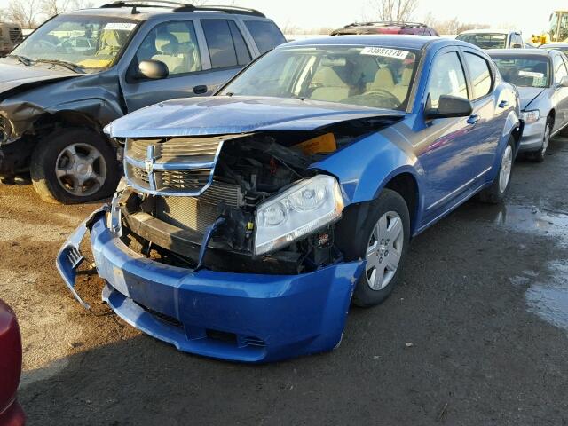 1B3LC46K78N251375 - 2008 DODGE AVENGER SE BLUE photo 2