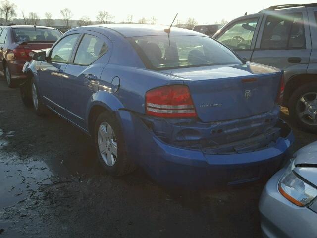 1B3LC46K78N251375 - 2008 DODGE AVENGER SE BLUE photo 3