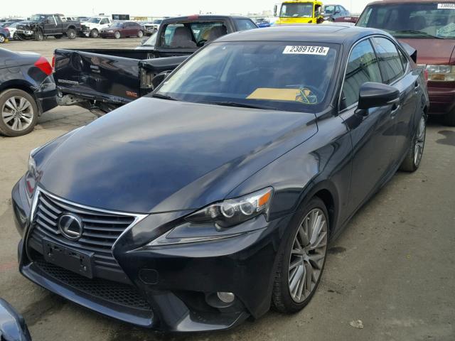 JTHBF1D21E5016645 - 2014 LEXUS IS 250 BLACK photo 2