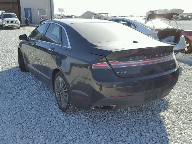 3LN6L2G9XDR824090 - 2013 LINCOLN MKZ BLACK photo 3