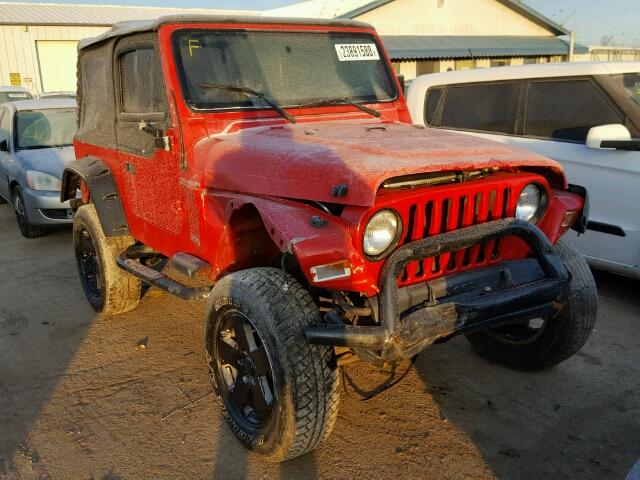 1J4FA29P3YP803983 - 2000 JEEP WRANGLER / RED photo 1