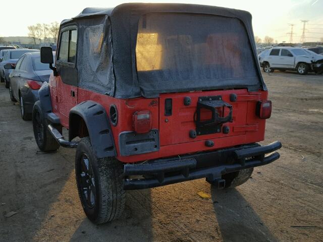 1J4FA29P3YP803983 - 2000 JEEP WRANGLER / RED photo 3