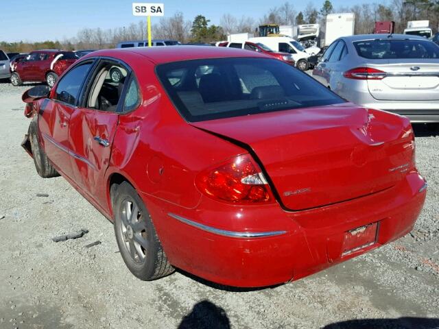 2G4WD582181164855 - 2008 BUICK LACROSSE C RED photo 3