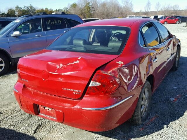 2G4WD582181164855 - 2008 BUICK LACROSSE C RED photo 4