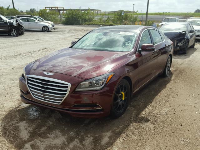 KMHGN4JE4FU045523 - 2015 HYUNDAI GENESIS 3. BURGUNDY photo 2