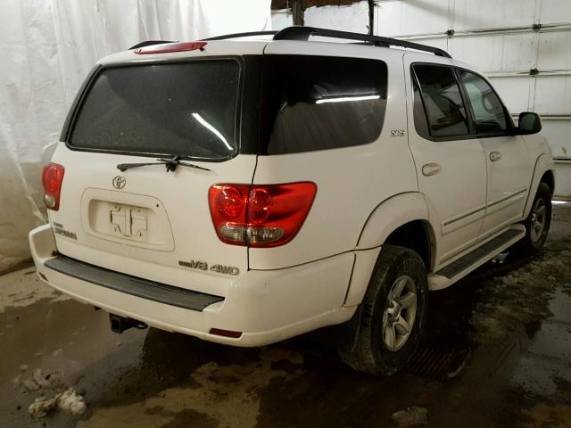 5TDBT44A95S235267 - 2005 TOYOTA SEQUOIA SR WHITE photo 4