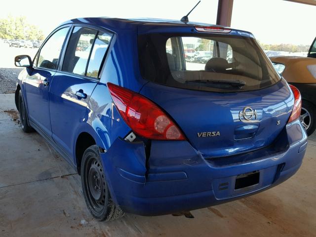 3N1BC13E77L438849 - 2007 NISSAN VERSA S BLUE photo 3