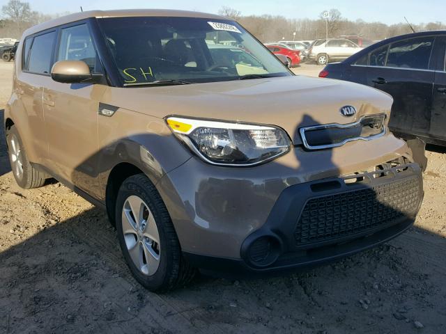 KNDJN2A29E7096839 - 2014 KIA SOUL BROWN photo 1