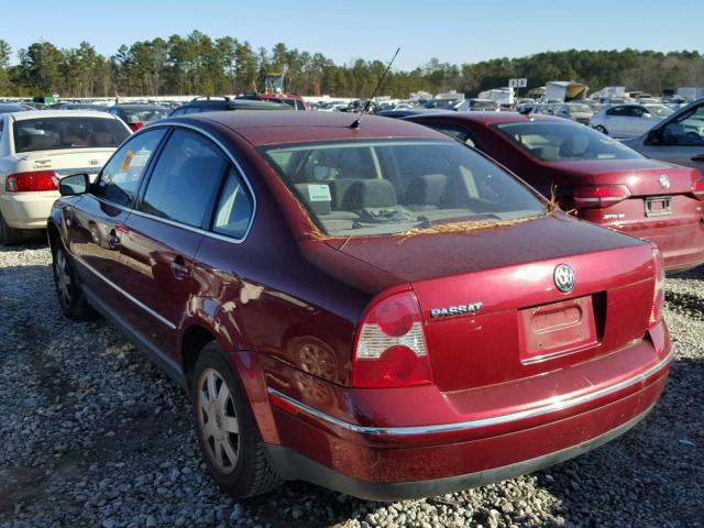 WVWPD63B11P137041 - 2001 VOLKSWAGEN PASSAT GLS BURGUNDY photo 3