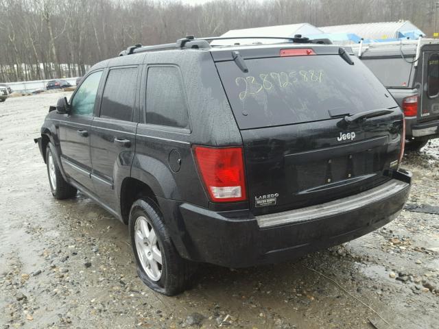 1J8HS48N58C230382 - 2008 JEEP GRAND CHER BLACK photo 3