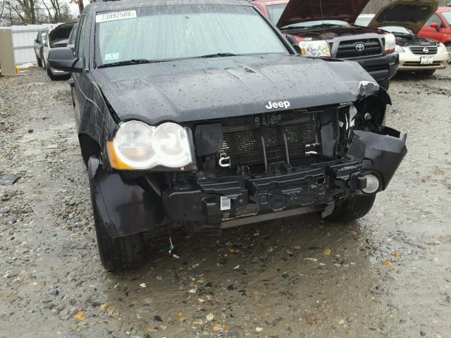 1J8HS48N58C230382 - 2008 JEEP GRAND CHER BLACK photo 9