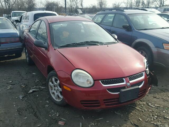 1B3ES56C55D162660 - 2005 DODGE NEON SXT RED photo 1