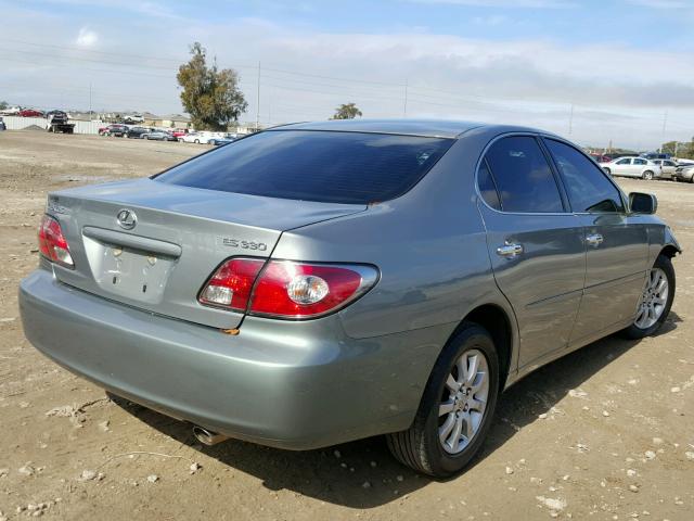 JTHBA30G245039829 - 2004 LEXUS ES 330 GREEN photo 4