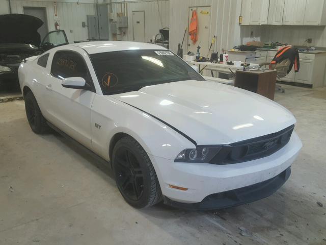 1ZVBP8CH5A5154239 - 2010 FORD MUSTANG GT WHITE photo 1