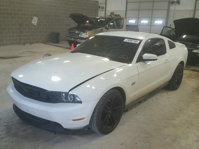 1ZVBP8CH5A5154239 - 2010 FORD MUSTANG GT WHITE photo 2