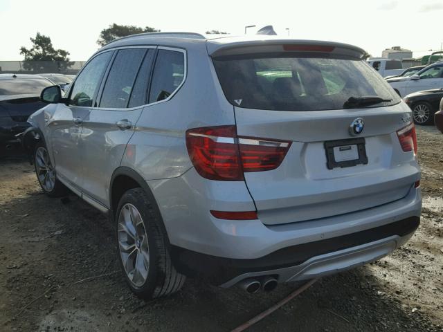 5UXWX9C59G0D73650 - 2016 BMW X3 XDRIVE2 SILVER photo 3