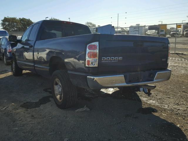 3D7KA28CX4G174908 - 2004 DODGE RAM 2500 S BLUE photo 3