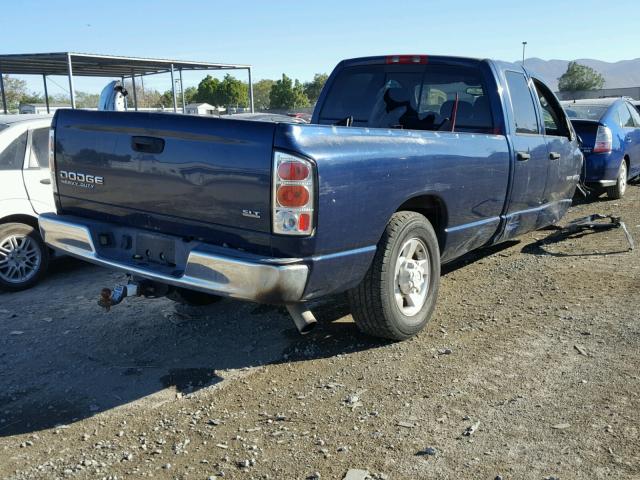 3D7KA28CX4G174908 - 2004 DODGE RAM 2500 S BLUE photo 4