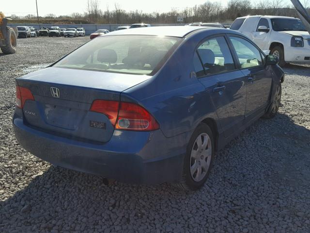 1HGFA16536L089717 - 2006 HONDA CIVIC LX BLUE photo 4