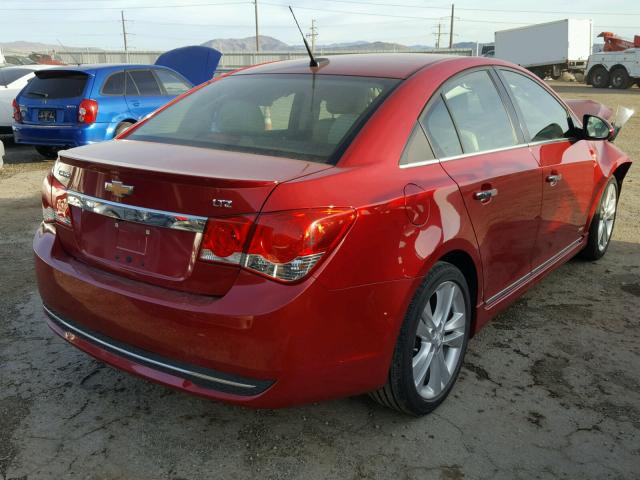 1G1PG5SB2D7213334 - 2013 CHEVROLET CRUZE LTZ BURGUNDY photo 4