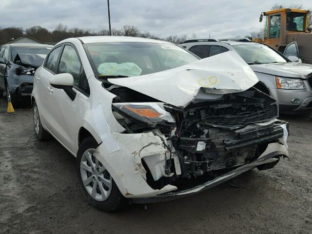 KNADM4A3XF6454796 - 2015 KIA RIO LX WHITE photo 1