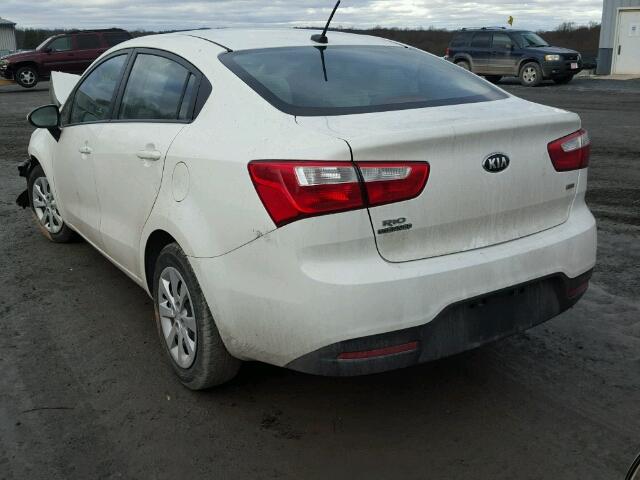 KNADM4A3XF6454796 - 2015 KIA RIO LX WHITE photo 3