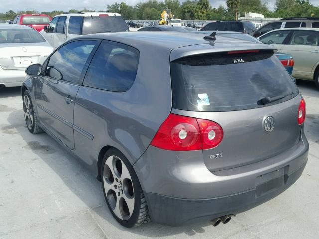 WVWFV71K48W253058 - 2008 VOLKSWAGEN GTI GRAY photo 3