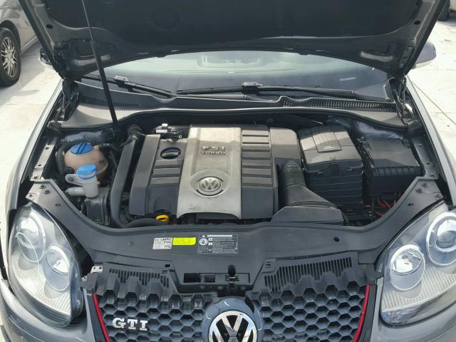 WVWFV71K48W253058 - 2008 VOLKSWAGEN GTI GRAY photo 7