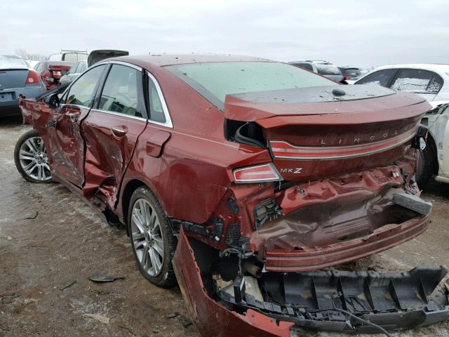 3LN6L2LU2ER800040 - 2014 LINCOLN MKZ HYBRID ORANGE photo 3