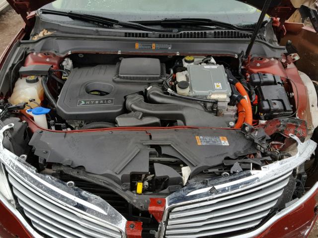 3LN6L2LU2ER800040 - 2014 LINCOLN MKZ HYBRID ORANGE photo 7